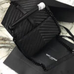 YSL Classic Medium Monogram Saint Laurent College Bag Black